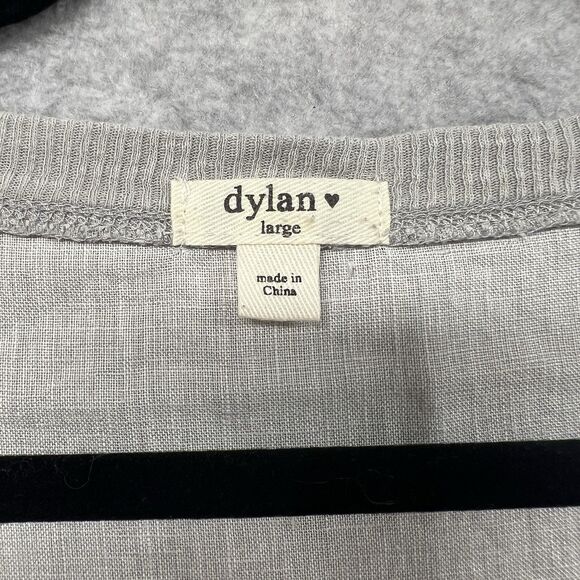 Dylan Gray Linen Sleeveless Dress L Asymmetrical Hem Boho Summer - Picture 4 of 13